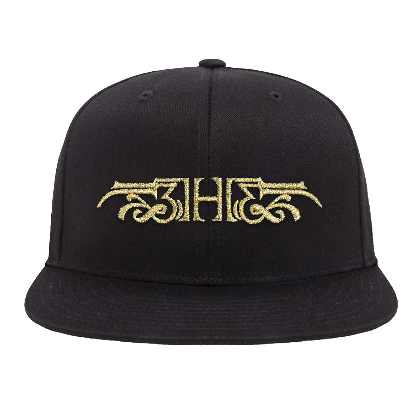 Hustle Hard Snapback - Gold Thread