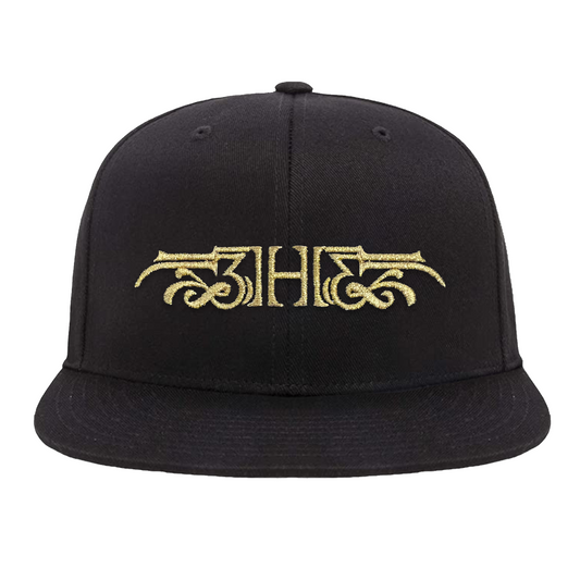 Hustle Hard Snapback - Gold Thread